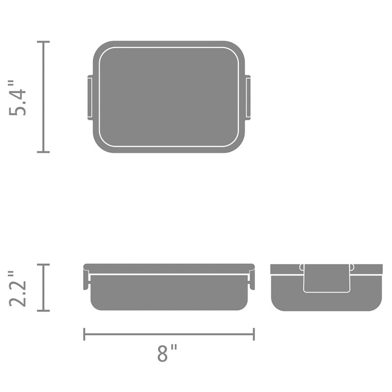 Κουτί τροφίμων Brabantia Make&Take 1006282, 1,1 l, Κούμπωμα, χωρίς BPA, Πράσινο