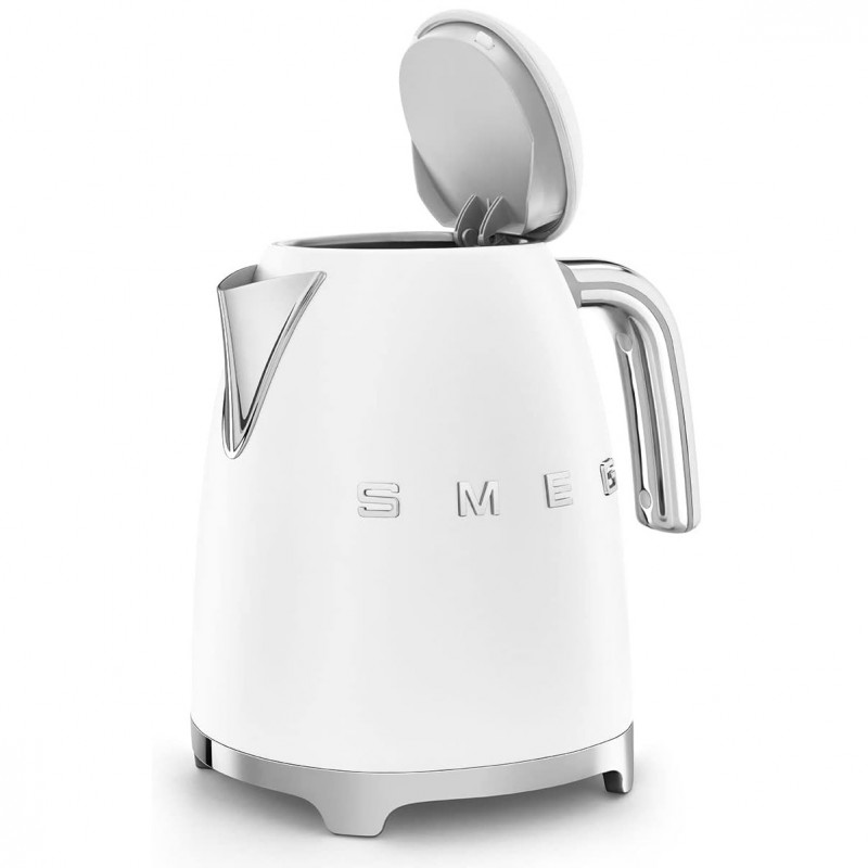 Ηλεκτρικός βραστήρας SMEG KLF03WHEU, 2400W, 1.7 l, Ανοξείδωτο, Πλένεται το φίλτρο, Αυτόματη απενεργοποίηση, Λευκό