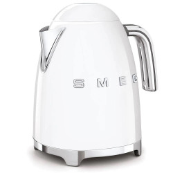 Ηλεκτρικός βραστήρας SMEG KLF03WHEU, 2400W, 1.7 l, Ανοξείδωτο, Πλένεται το φίλτρο, Αυτόματη απενεργοποίηση, Λευκό