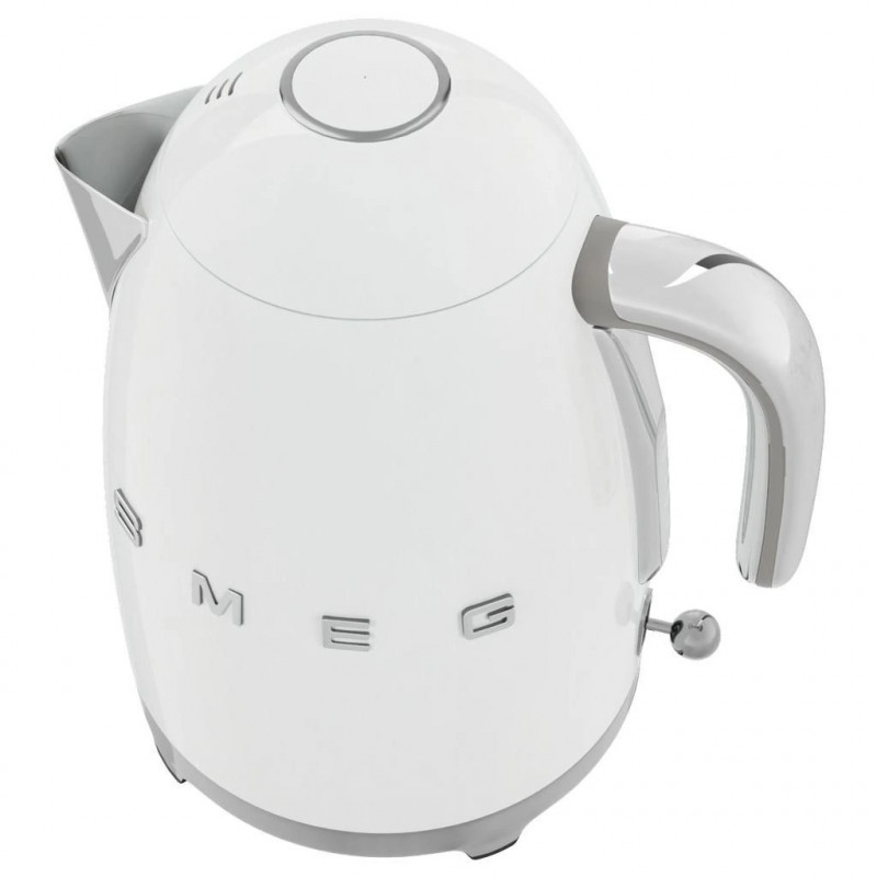 Ηλεκτρικός βραστήρας SMEG KLF03WHEU, 2400W, 1.7 l, Ανοξείδωτο, Πλένεται το φίλτρο, Αυτόματη απενεργοποίηση, Λευκό