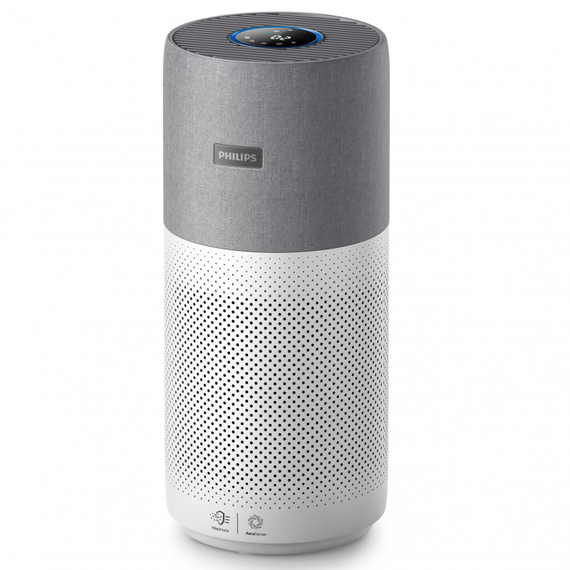 Καθαριστής αέρα Philips AC3033/10, Wi-Fi, 55W, Για έως 135 m2, HEPA, Έξυπνοι αισθητήρες, Λευκό/γκρι