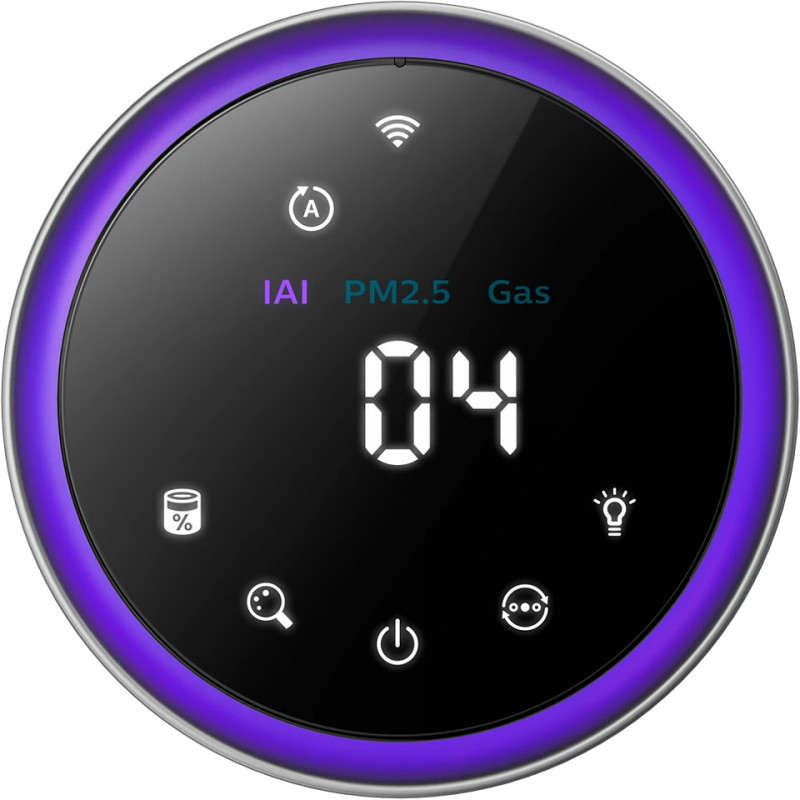 Καθαριστής αέρα Philips AC3033/10, Wi-Fi, 55W, Για έως 135 m2, HEPA, Έξυπνοι αισθητήρες, Λευκό/γκρι