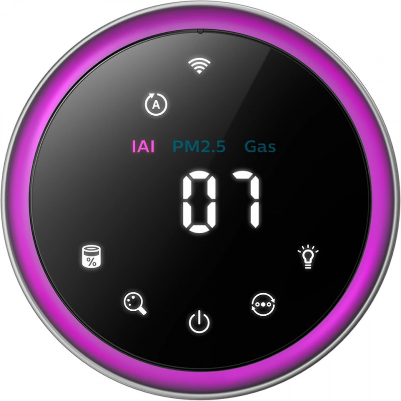 Καθαριστής αέρα Philips AC3033/10, Wi-Fi, 55W, Για έως 135 m2, HEPA, Έξυπνοι αισθητήρες, Λευκό/γκρι