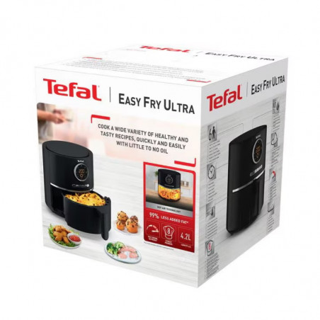 Tefal Easy Fry Ultra EY1118, 1200W, 4.2 l, 8 προγράμματα, Χρονοδιακόπτης, 6 στάδια, Μέχρι 200C, Μαύρο