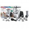Κρεατομηχανή Bosch MFW68660, 2200W, εξάρτημα για ντομάτες και λουκάνικα, αντίστροφη λειτουργία, 4,3 kg/min, Inox