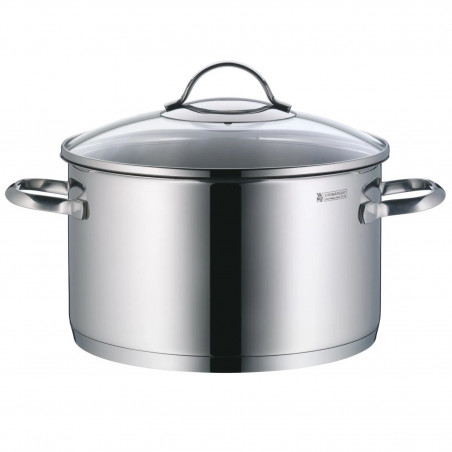 Σετ κατσαρόλες WMF Provence Plus 5, 9 μέρη, Ανοξείδωτο ατσάλι 18/10, Πάτος TransTherm πολλαπλών στρώσεων, Επαγωγή, Ασημί