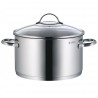 Σετ κατσαρόλες WMF Provence Plus 5, 9 μέρη, Ανοξείδωτο ατσάλι 18/10, Πάτος TransTherm πολλαπλών στρώσεων, Επαγωγή, Ασημί