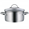 Σετ κατσαρόλες WMF Provence Plus 5, 9 μέρη, Ανοξείδωτο ατσάλι 18/10, Πάτος TransTherm πολλαπλών στρώσεων, Επαγωγή, Ασημί