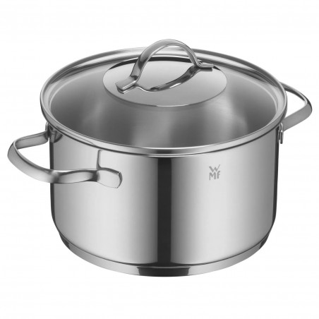 Σετ κατσαρόλες WMF Provence Plus 5, 9 μέρη, Ανοξείδωτο ατσάλι 18/10, Πάτος TransTherm πολλαπλών στρώσεων, Επαγωγή, Ασημί