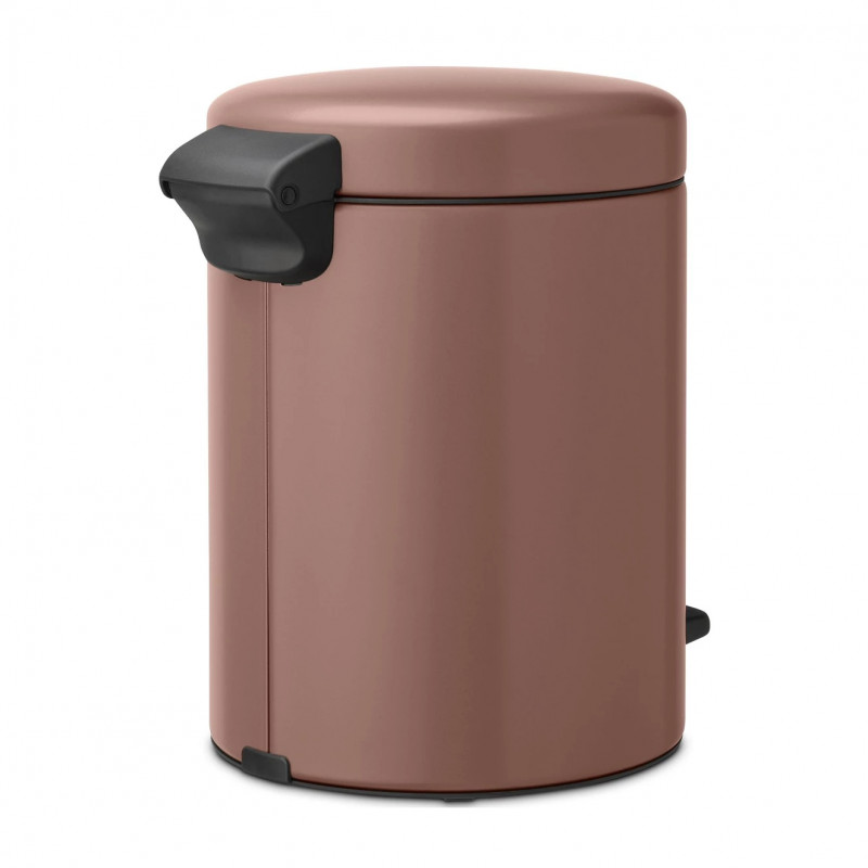 Κάδος με πεντάλ Brabantia NewIcon 1008841, 5 L, Ομαλό κλείσιμο, Αντιολισθητική βάση, Σατινέ φινίρισμα, Καφέ