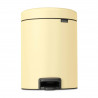 Κάδος με πεντάλ Brabantia NewIcon 1008840, 5 L, Εύκολο κλείσιμο, Αντιολισθητική βάση, Κίτρινο