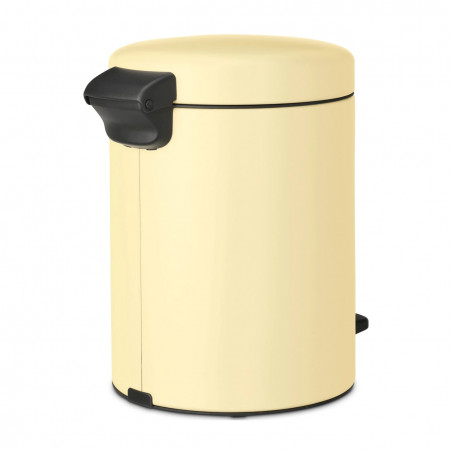 Κάδος με πεντάλ Brabantia NewIcon 1008840, 5 L, Εύκολο κλείσιμο, Αντιολισθητική βάση, Κίτρινο