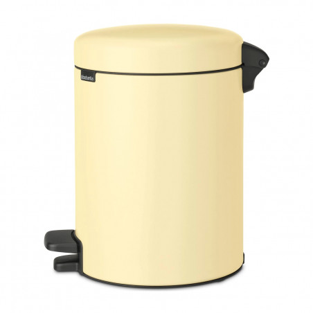 Κάδος με πεντάλ Brabantia NewIcon 1008840, 5 L, Εύκολο κλείσιμο, Αντιολισθητική βάση, Κίτρινο