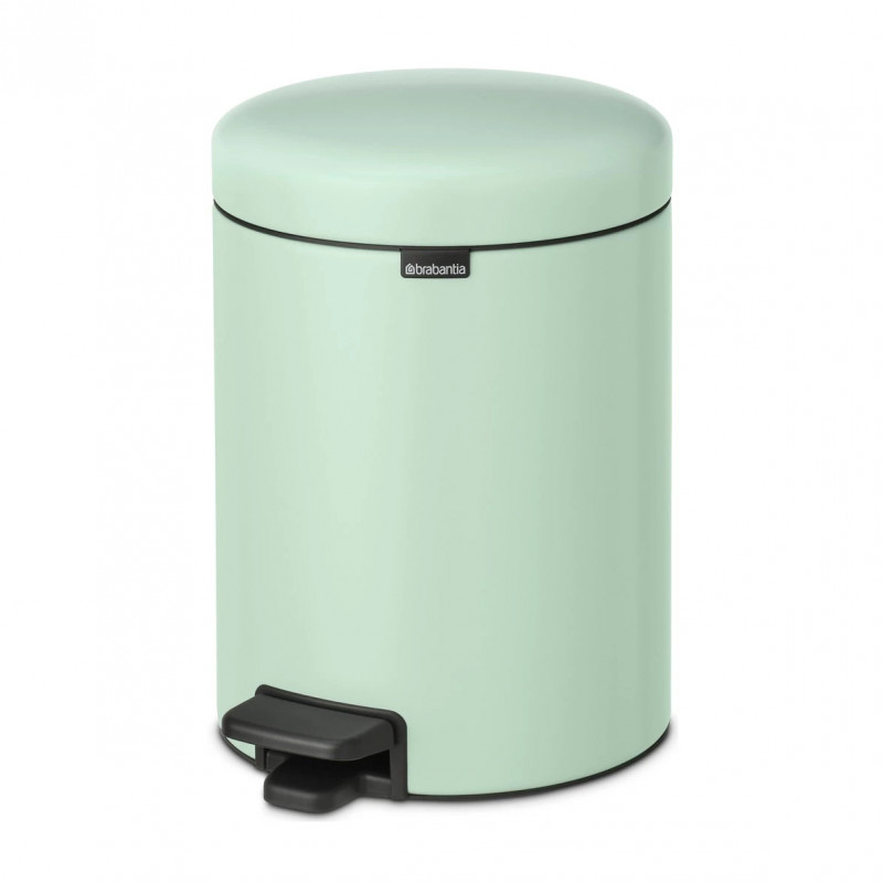 Κάδος με πεντάλ Brabantia NewIcon 1008839, 5 L, Εύκολο κλείσιμο, Αντιολισθητική βάση, Ανοιχτό πράσινο