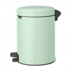 Κάδος με πεντάλ Brabantia NewIcon 1008839, 5 L, Εύκολο κλείσιμο, Αντιολισθητική βάση, Ανοιχτό πράσινο