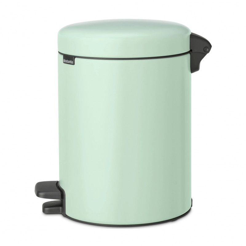 Κάδος με πεντάλ Brabantia NewIcon 1008839, 5 L, Εύκολο κλείσιμο, Αντιολισθητική βάση, Ανοιχτό πράσινο