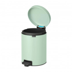 Κάδος με πεντάλ Brabantia NewIcon 1008839, 5 L, Εύκολο κλείσιμο, Αντιολισθητική βάση, Ανοιχτό πράσινο