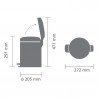 Κάδος με πεντάλ Brabantia NewIcon 1008839, 5 L, Εύκολο κλείσιμο, Αντιολισθητική βάση, Ανοιχτό πράσινο
