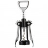 Τιρμπουσόν Fackelmann 49781, 16 cm, 2 σε 1, Μοχλός, Μπύρα και κρασί, Μαύρο/Ασημί