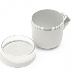 Κύπελλο σούπας με καπάκι Brabantia Make&Take 1006295, 600+180 ml, Καπάκι με βίδα, χωρίς BPA, Γκρι