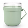 Κύπελλο σούπας με καπάκι Brabantia Make&Take 1006294, 600+180 ml, Καπάκι με βίδα, χωρίς BPA, Πράσινο