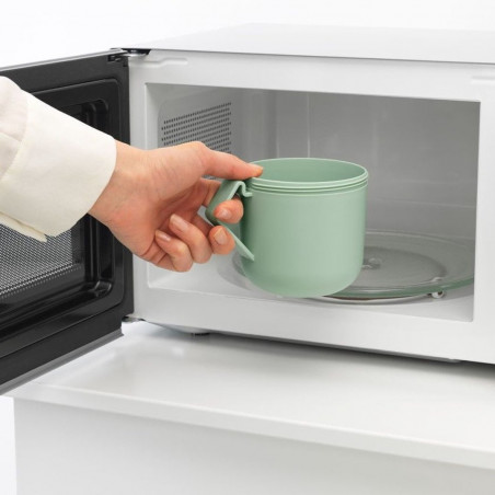 Κύπελλο σούπας με καπάκι Brabantia Make&Take 1006294, 600+180 ml, Καπάκι με βίδα, χωρίς BPA, Πράσινο
