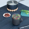 Κύπελλο σούπας με καπάκι Brabantia Make&Take 1006293, 600+180 ml, Καπάκι με βίδα, χωρίς BPA, Σκούρο γκρι