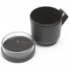 Κύπελλο σούπας με καπάκι Brabantia Make&Take 1006293, 600+180 ml, Καπάκι με βίδα, χωρίς BPA, Σκούρο γκρι