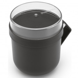 Κύπελλο σούπας με καπάκι Brabantia Make&Take 1006293, 600+180 ml, Καπάκι με βίδα, χωρίς BPA, Σκούρο γκρι
