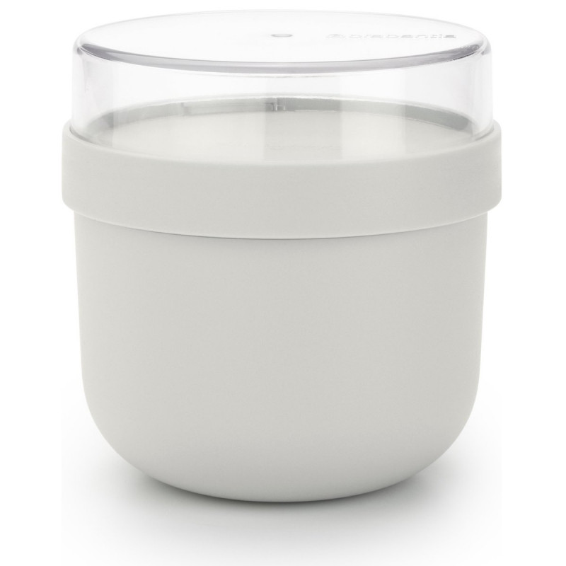 Μπολ πρωινού Brabantia Make&Take 1006298, 500+180 ml, Βιδωτό καπάκι, χωρίς BPA, Γκρι