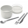 Μπολ πρωινού Brabantia Make&Take 1006298, 500+180 ml, Βιδωτό καπάκι, χωρίς BPA, Γκρι