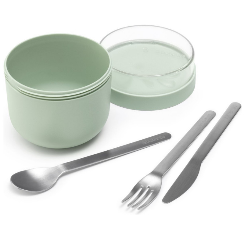 Μπολ πρωινού Brabantia Make&Take 1006297, 500+180 ml, Βιδωτό καπάκι, χωρίς BPA, Πράσινο