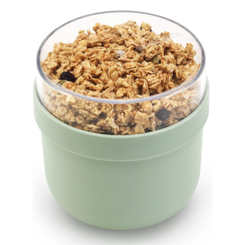 Μπολ πρωινού Brabantia Make&Take 1006297, 500+180 ml, Βιδωτό καπάκι, χωρίς BPA, Πράσινο
