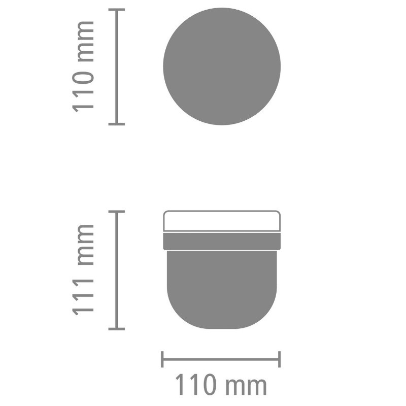 Μπολ πρωινού Brabantia Make&Take 1006297, 500+180 ml, Βιδωτό καπάκι, χωρίς BPA, Πράσινο