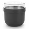 Brabantia Make&Take μπολ πρωινού 1006296, 500+180 ml, βιδωτό κλείσιμο, BPA Free, σκούρο γκρι