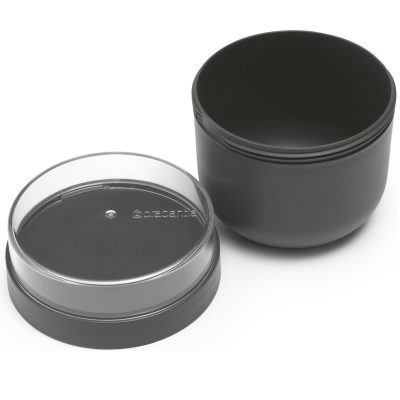 Brabantia Make&Take μπολ πρωινού 1006296, 500+180 ml, βιδωτό κλείσιμο, BPA Free, σκούρο γκρι