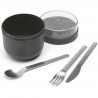 Brabantia Make&Take μπολ πρωινού 1006296, 500+180 ml, βιδωτό κλείσιμο, BPA Free, σκούρο γκρι