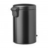 Κάδος με πεντάλ Brabantia NewIcon 1008842, 12 L, Ομαλό κλείσιμο, Αντιολισθητική βάση, Σκούρο γκρι