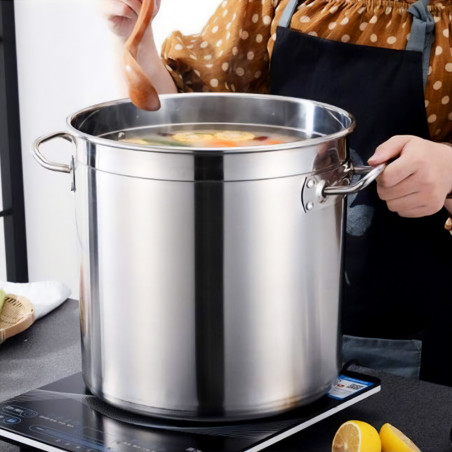 Καζάνι με καπάκι Rosberg R51211C45, 71,5 l, 45x45 cm, Inox