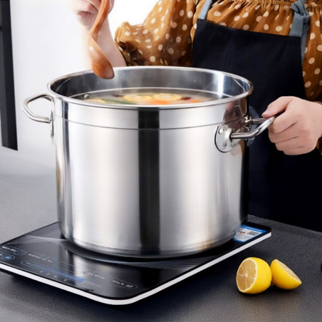 Καζάνι με καπάκι Rosberg R51211C35S, 22 l, 35x23 cm, Inox