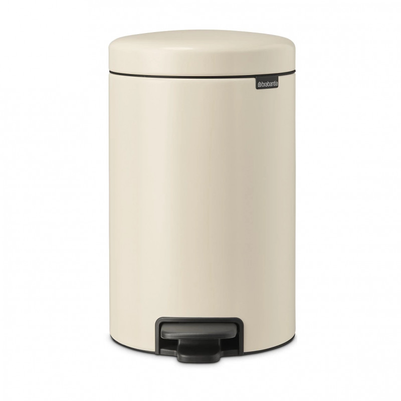 Κάδος με πεντάλ Brabantia NewIcon 1005531, 12 L, Ομαλό κλείσιμο, Αντιολισθητική βάση, Μπεζ