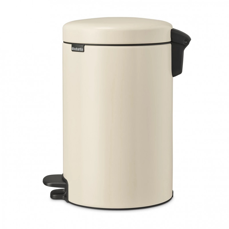 Κάδος με πεντάλ Brabantia NewIcon 1005531, 12 L, Ομαλό κλείσιμο, Αντιολισθητική βάση, Μπεζ