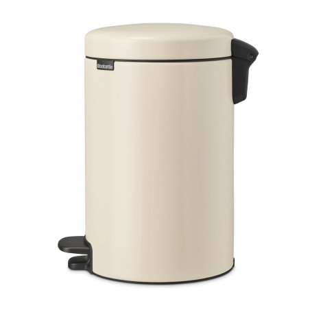 Κάδος με πεντάλ Brabantia NewIcon 1005531, 12 L, Ομαλό κλείσιμο, Αντιολισθητική βάση, Μπεζ