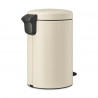 Κάδος με πεντάλ Brabantia NewIcon 1005531, 12 L, Ομαλό κλείσιμο, Αντιολισθητική βάση, Μπεζ