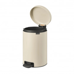 Κάδος με πεντάλ Brabantia NewIcon 1005531, 12 L, Ομαλό κλείσιμο, Αντιολισθητική βάση, Μπεζ