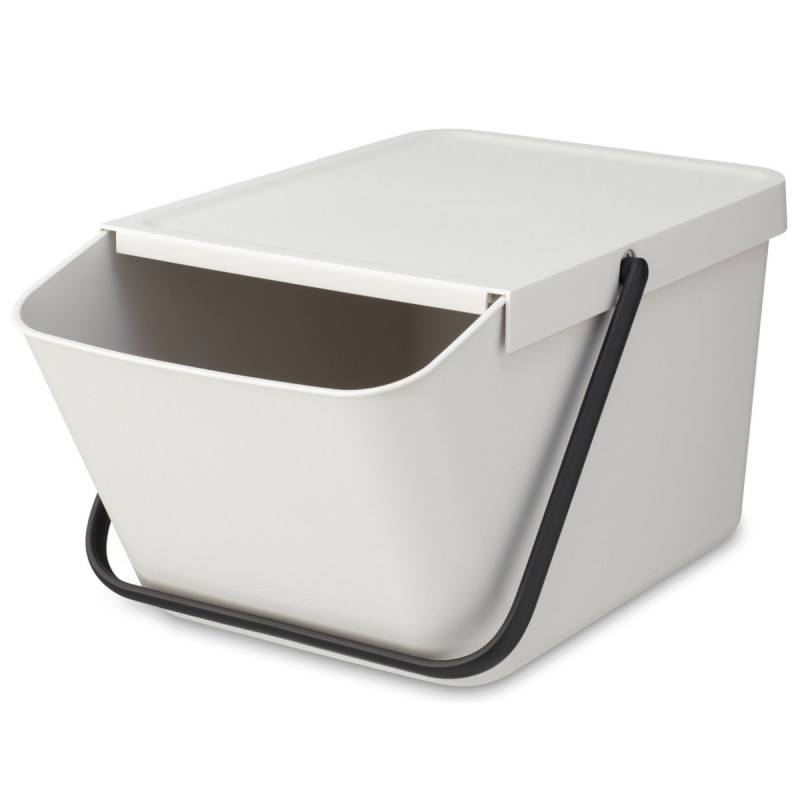Κάδος διαχωρισμού απορριμμάτων Brabantia Sort&Go 1006312, 20 l, Στοιβαζόμενο, Γκρι