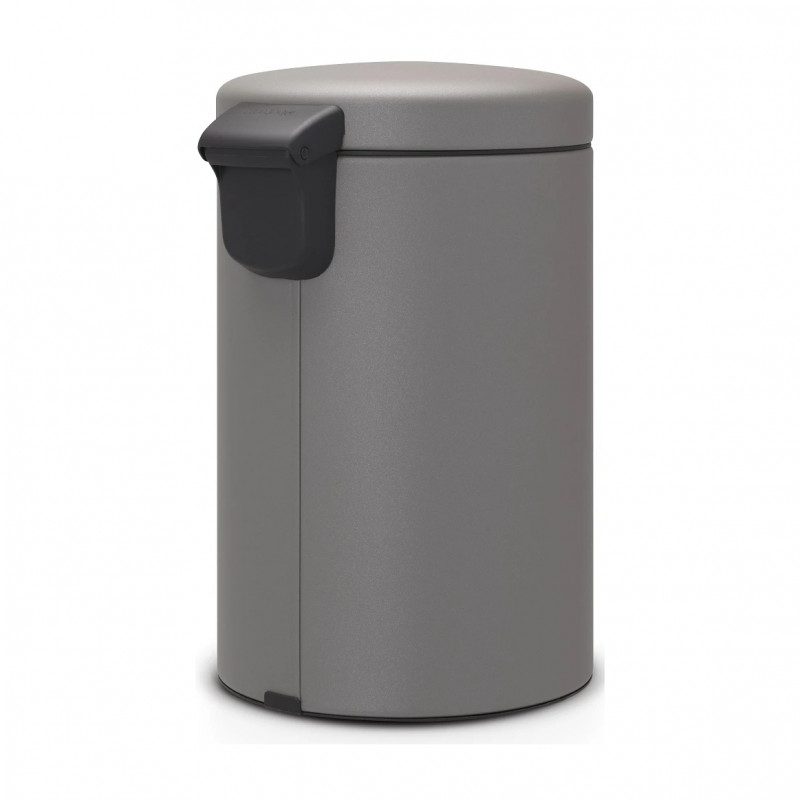 Κάδος με πεντάλ Brabantia NewIcon 1001090, 12 l, Ομαλό κλείσιμο, Αντιολισθητική βάση, Ορυκτή επίστρωση, Γκρι