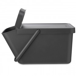 Κάδος διαχωρισμού απορριμμάτων Brabantia Sort&Go 1006310, 20 l, Στοιβαζόμενος, Σκούρο γκρι