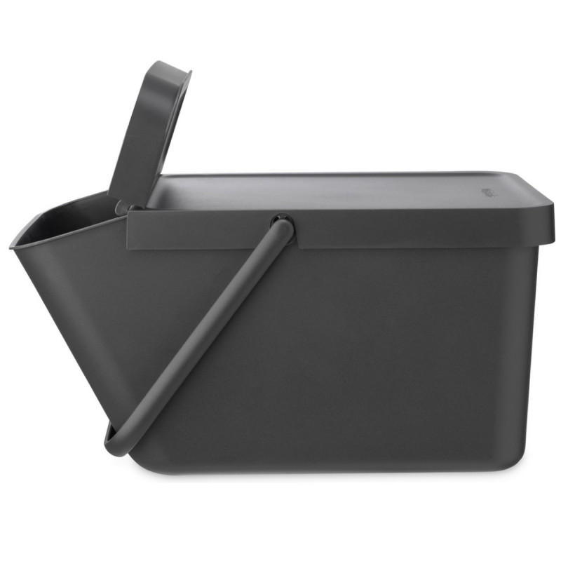 Κάδος διαχωρισμού απορριμμάτων Brabantia Sort&Go 1006310, 20 l, Στοιβαζόμενος, Σκούρο γκρι