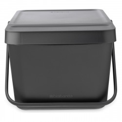 Κάδος διαχωρισμού απορριμμάτων Brabantia Sort&Go 1006310, 20 l, Στοιβαζόμενος, Σκούρο γκρι